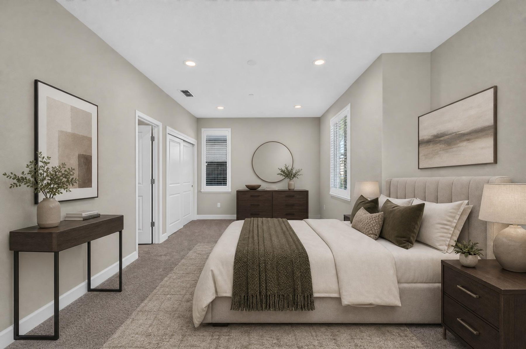 Virtually staged bedroom concept