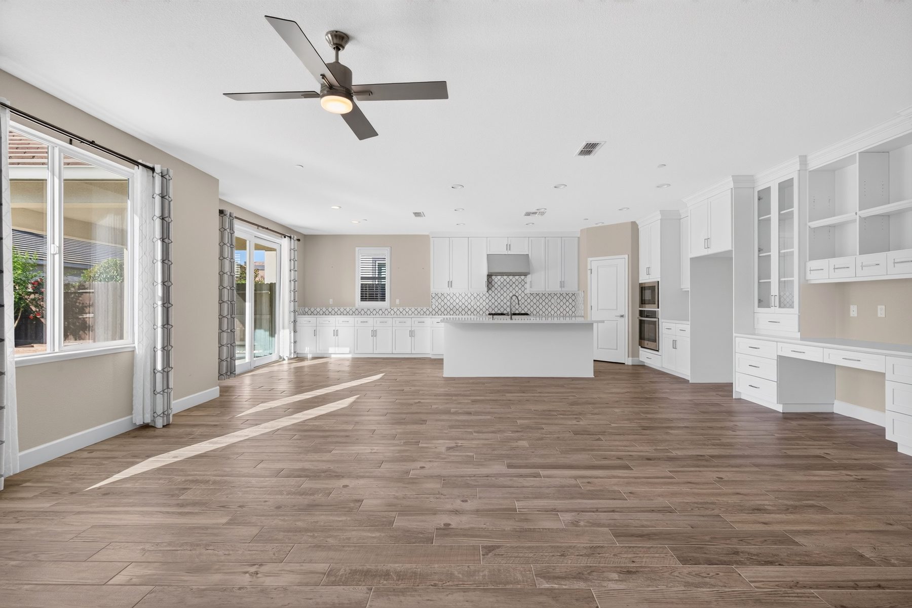 Open living and kitchen