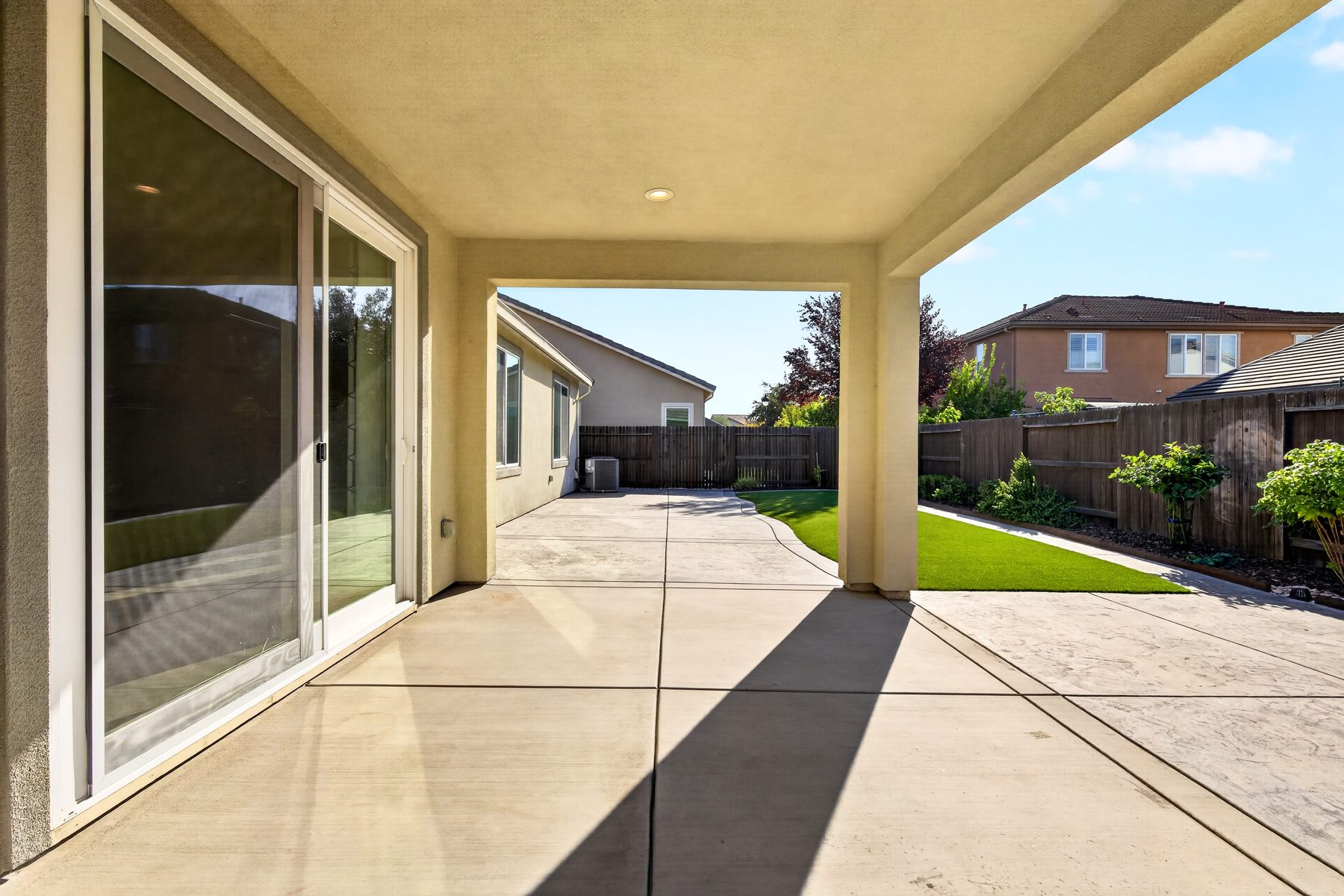 Actual covered patio