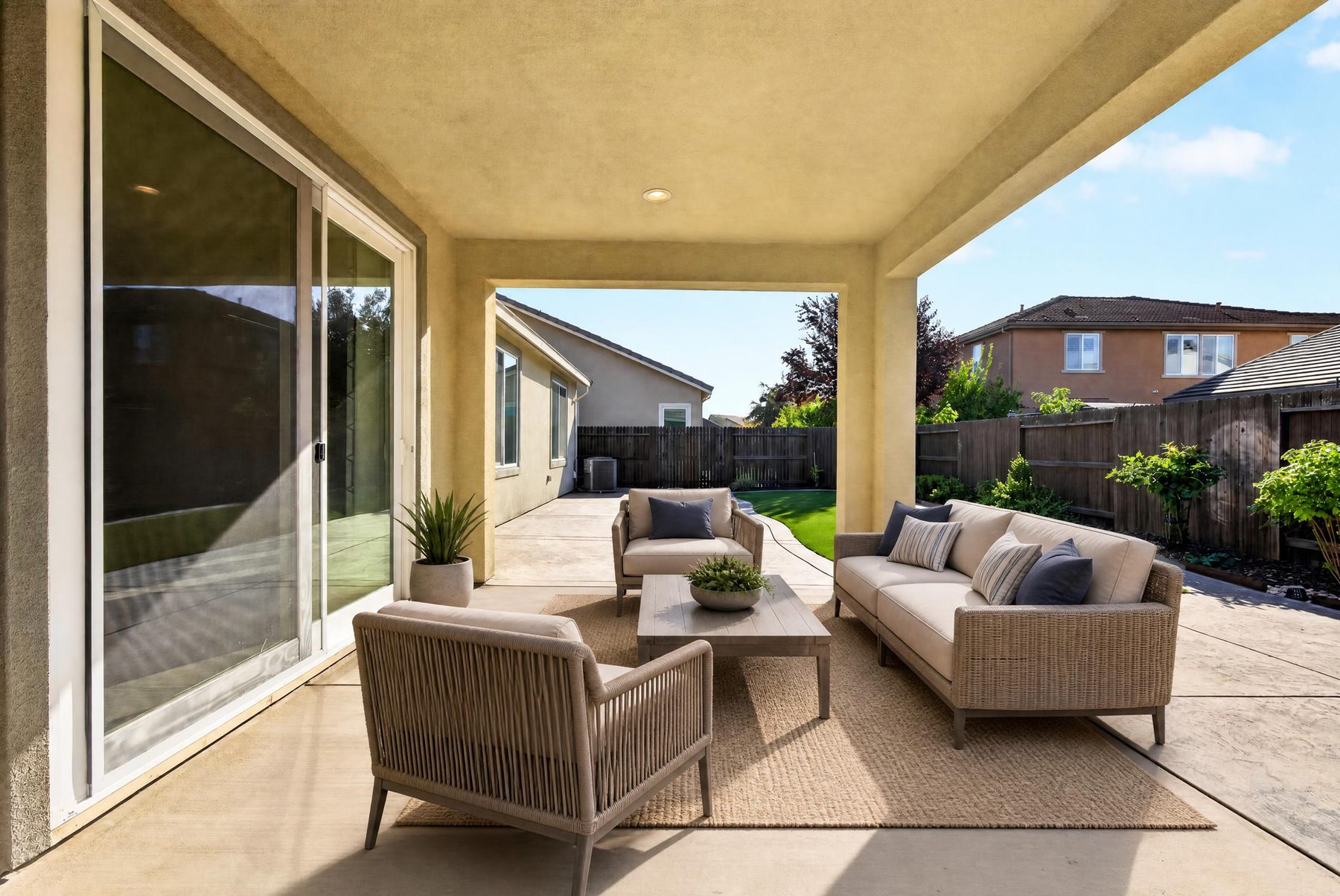 Virtually staged patio concept