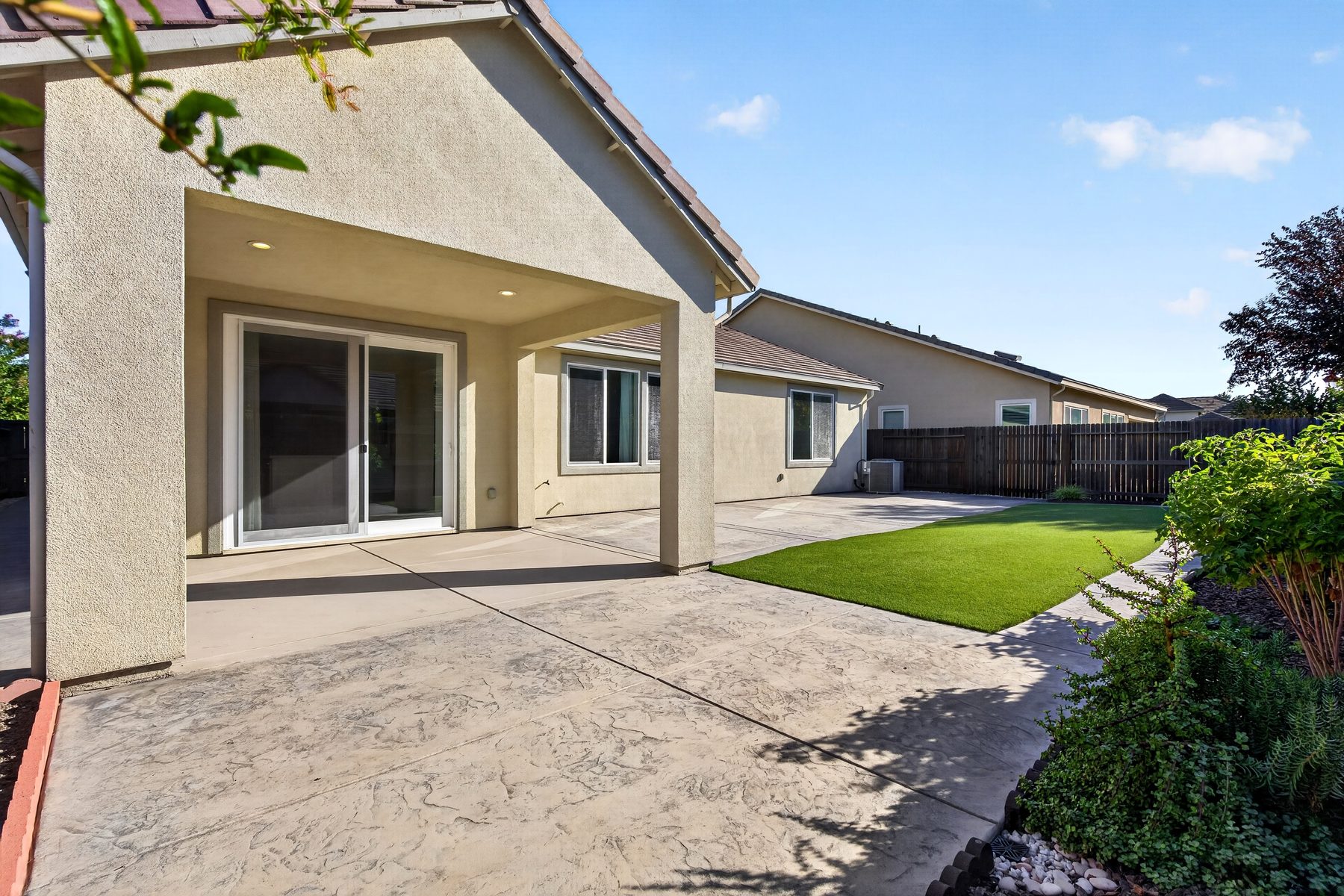 Covered rear patio